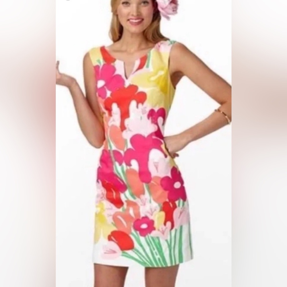 Lilly Pulitzer Tay Tay Dress in Lavish Lillies on Resort White sz6